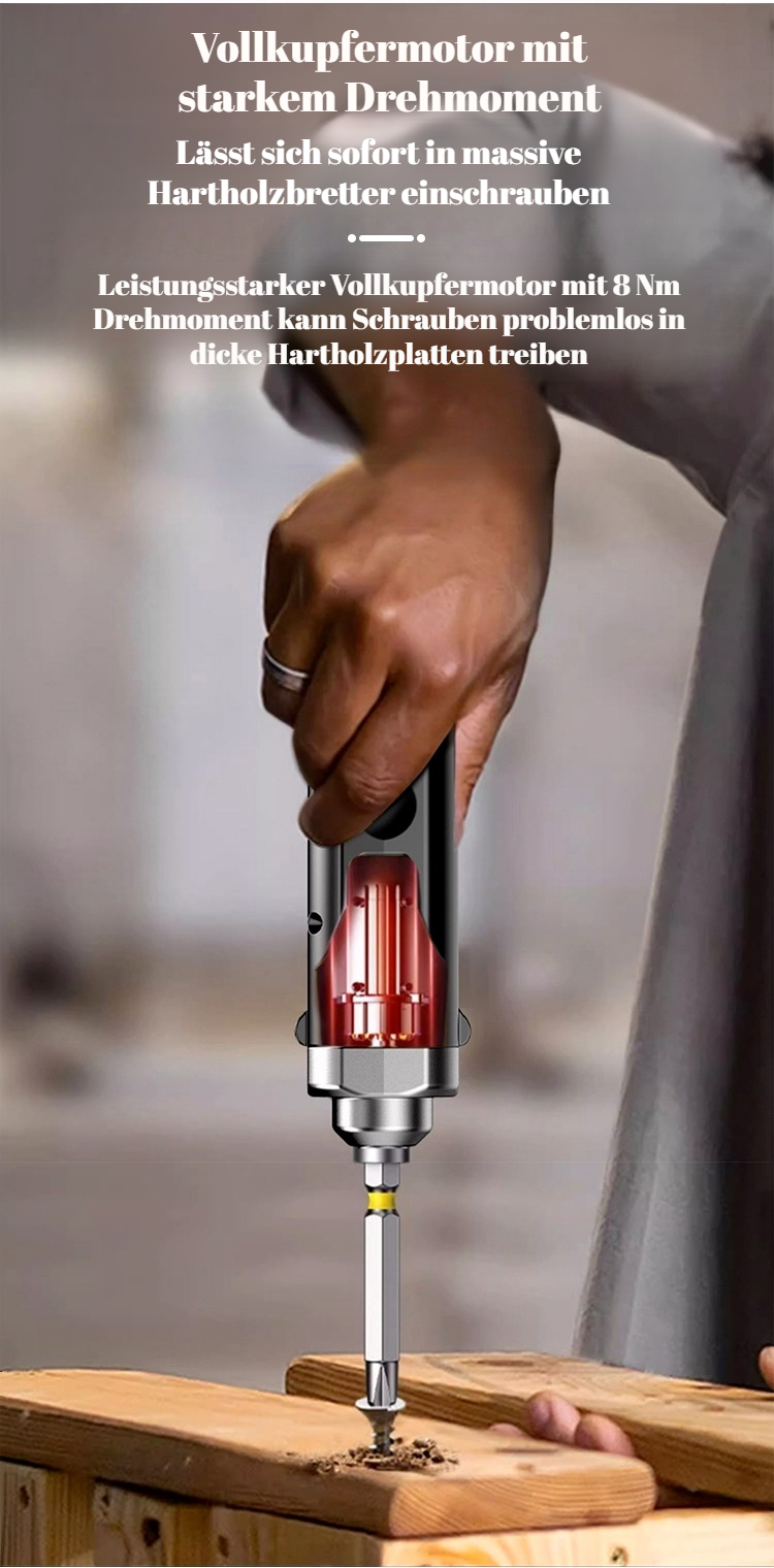 Leistungsstarker, kleiner Akku-Schraubendreher im Einsatz