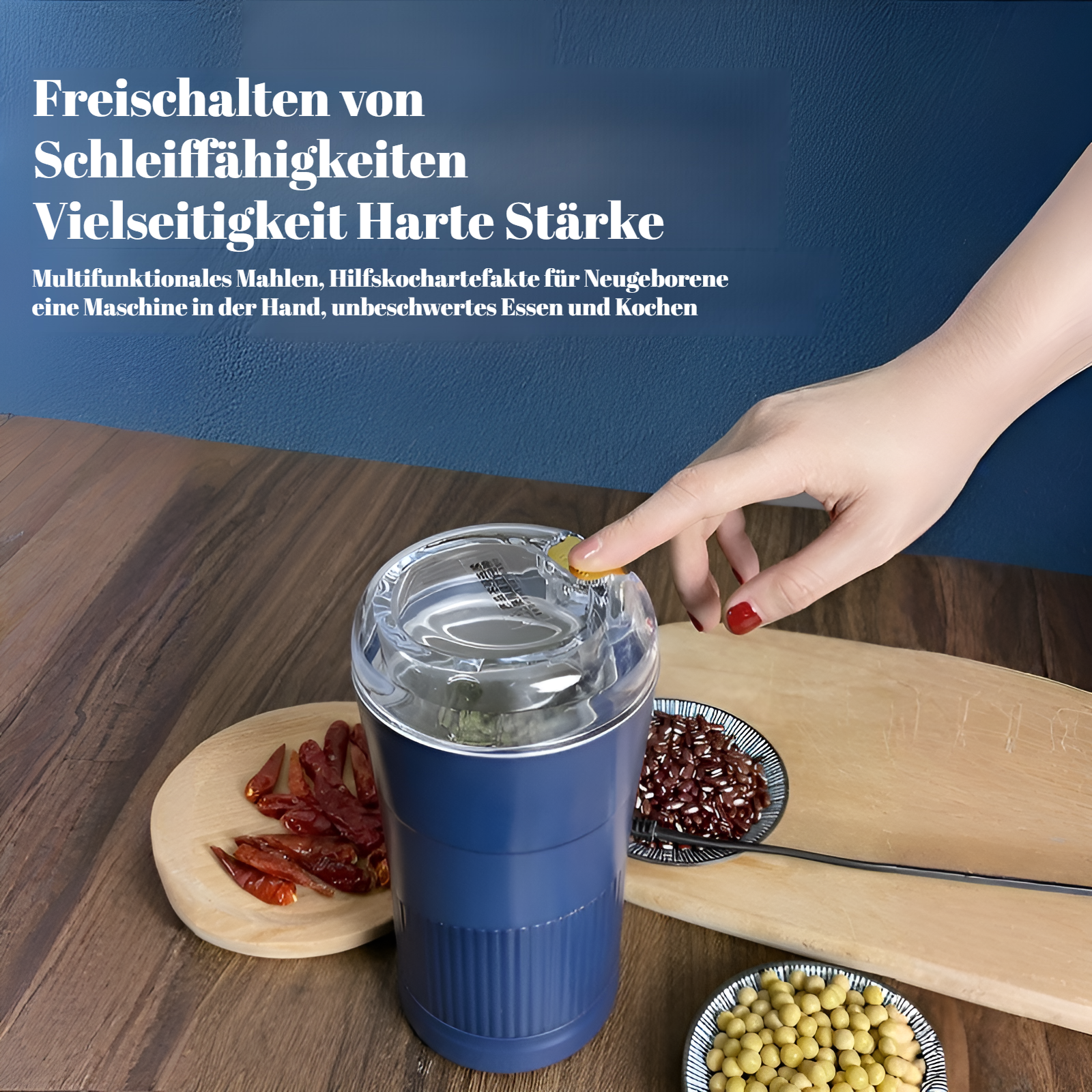 Vielseitige Schleifmaschine für Getreide und Gewürze