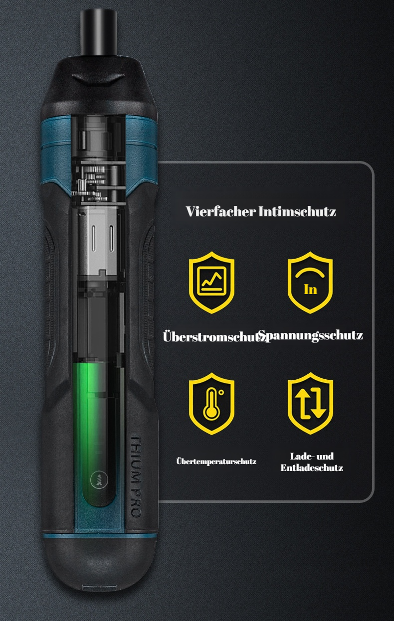 USB-Ladeanschluss für kabellose Nutzung des Schraubendrehers