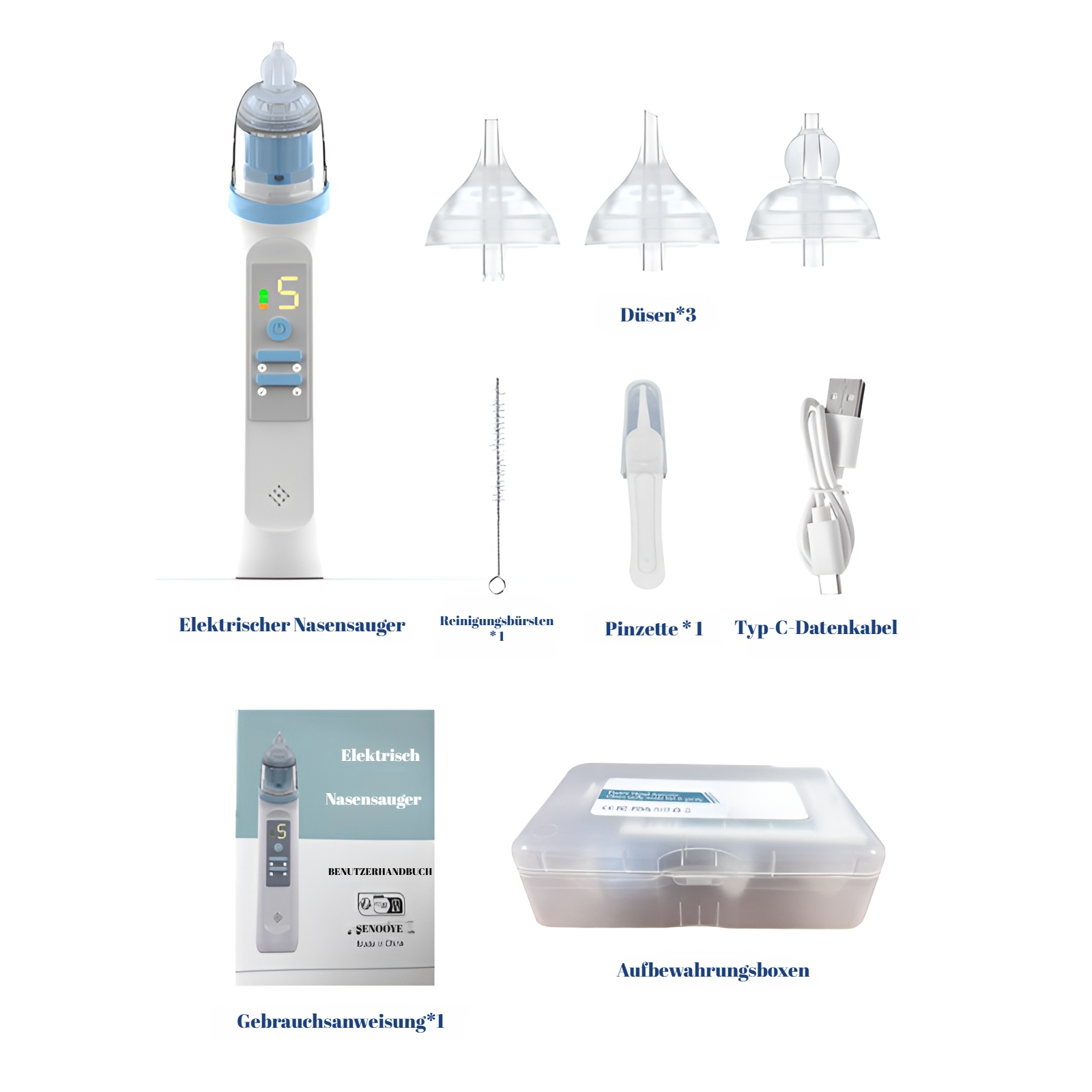 Baby-Nasensauger mit ergonomischem Design