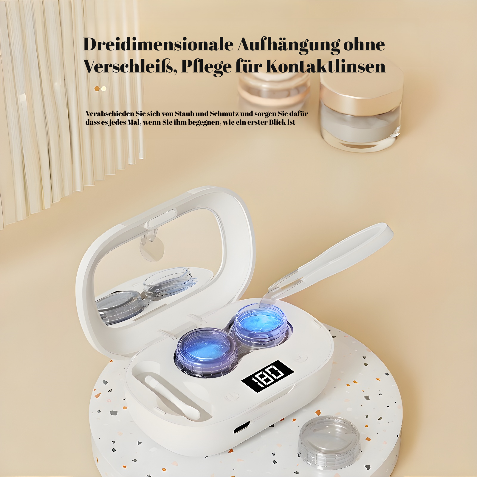 Kontaktlinsenreiniger mit USB-Ladefunktion