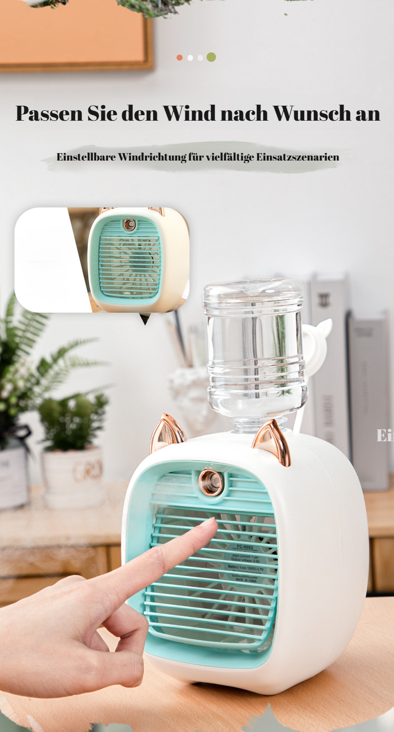 Fuchs Design Mini-Ventilator mit Sprühfunktion