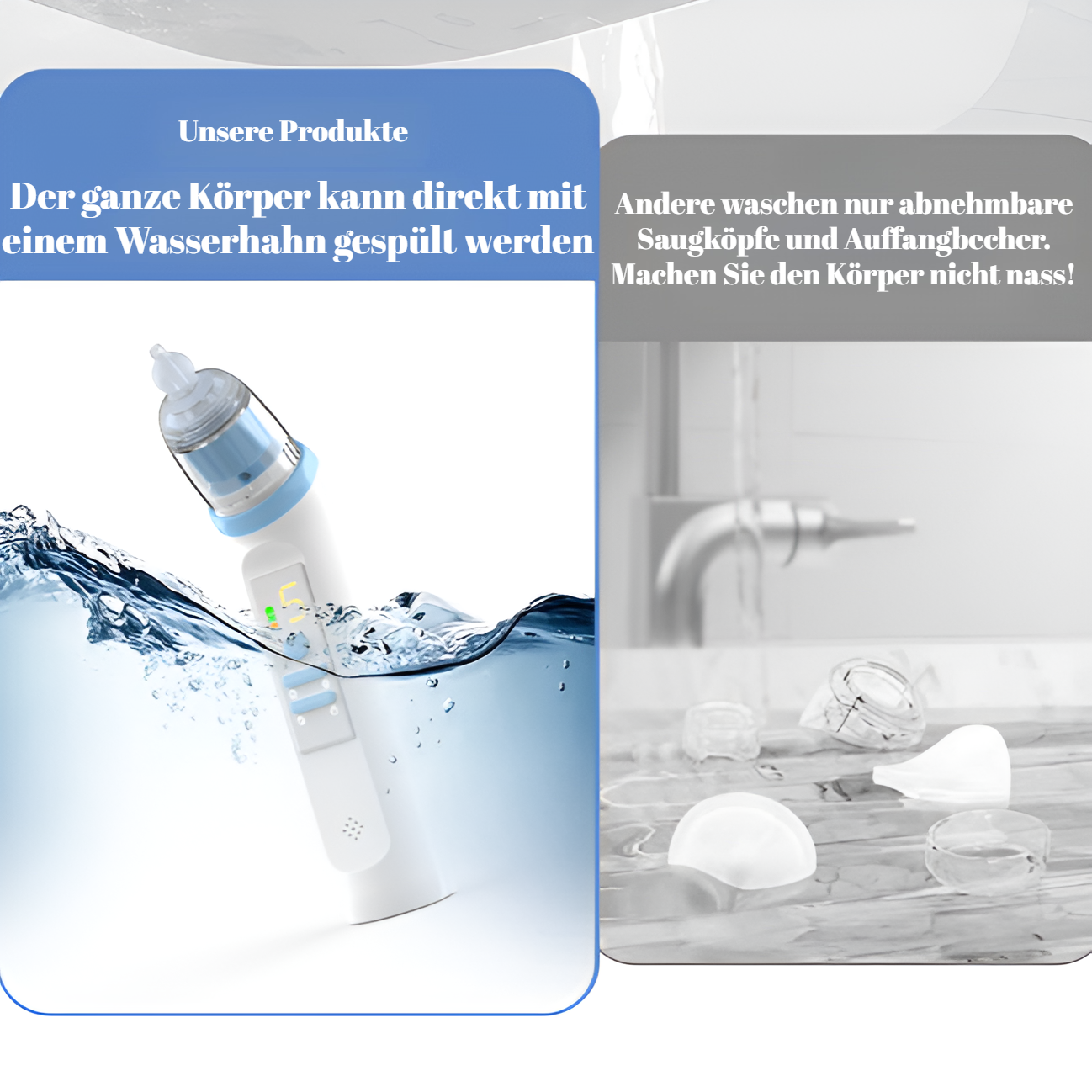 Abnehmbarer Baby-Nasensauger für einfache Reinigung