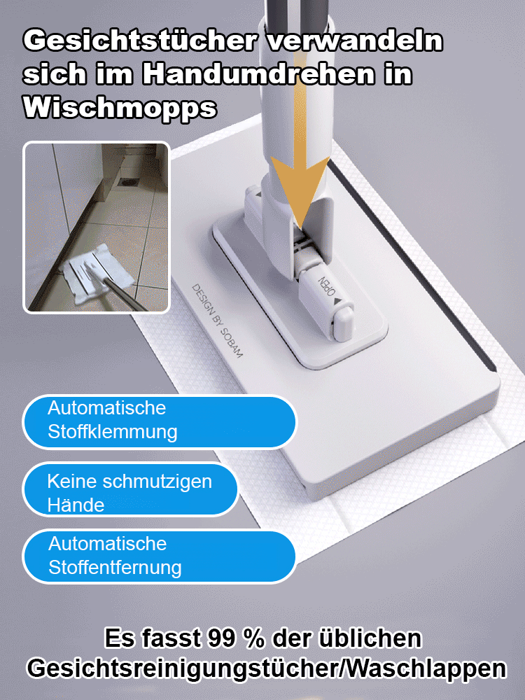 【Komfort Pur】Selbstreinigender Faulenzer-Wischmopp