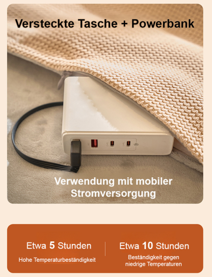 Graphen-Heizdecke🔥 Sekundenschnell warm dank Graphen! ✅ TÜV-sicher und superleicht für überall. Deine mobile Wohlfühl-Oase!