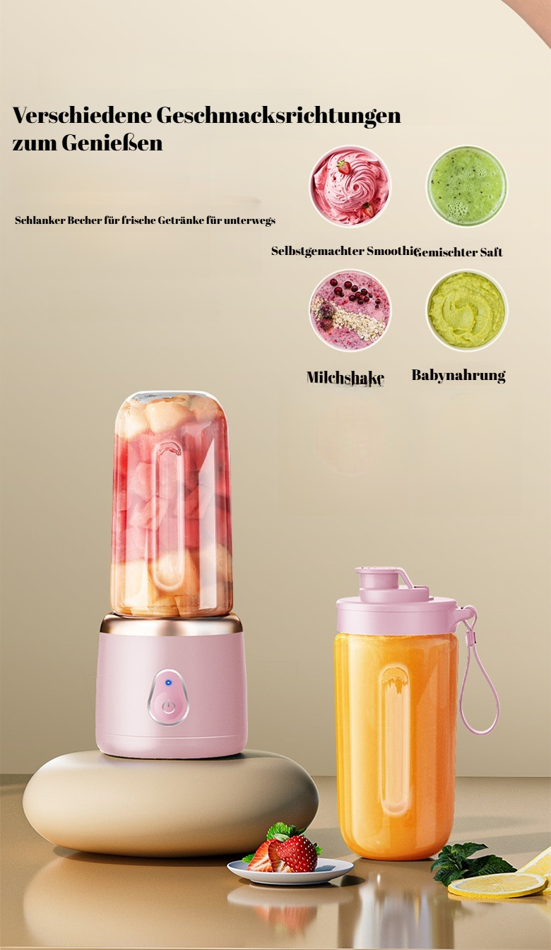 Kompakter Saftbecher mit abnehmbarem Deckel