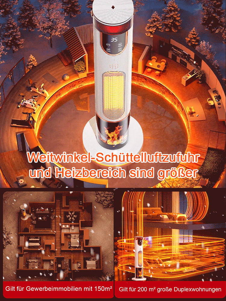 💰 Schluss mit hohen Heizkosten! ✨ Der „3 Tage nur 1 kWh: Heizer mit Echtholz-Optik, Luftbefeuchter und Display“ bringt stilvolle Wärme 🪵 und gesunde, feuchte Luft in Ihr Zuhause. ✅