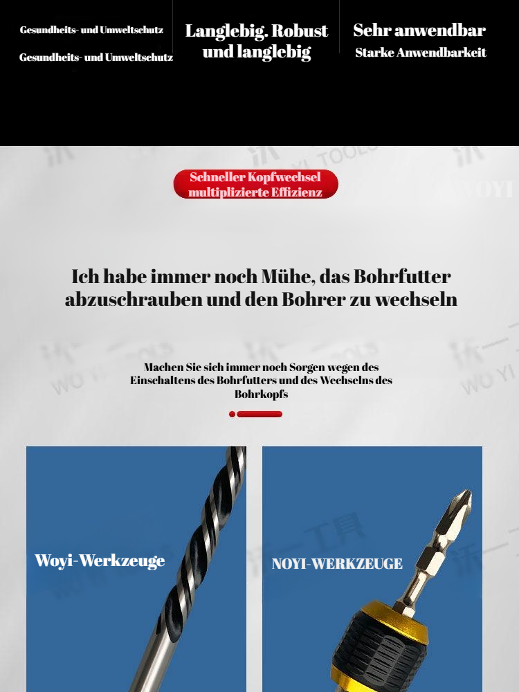 Handbohrer Verlängerung – Selbstverriegelndes Design