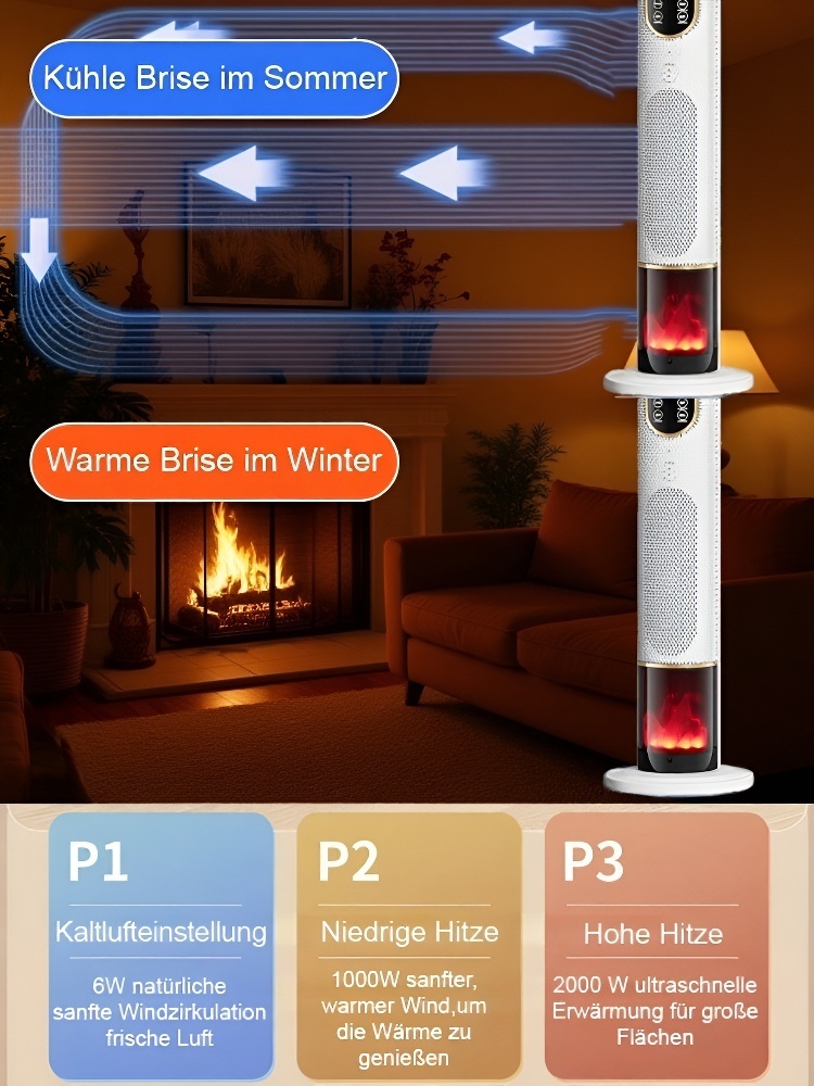 💰 Schluss mit hohen Heizkosten! ✨ Der „3 Tage nur 1 kWh: Heizer mit Echtholz-Optik, Luftbefeuchter und Display“ bringt stilvolle Wärme 🪵 und gesunde, feuchte Luft in Ihr Zuhause. ✅