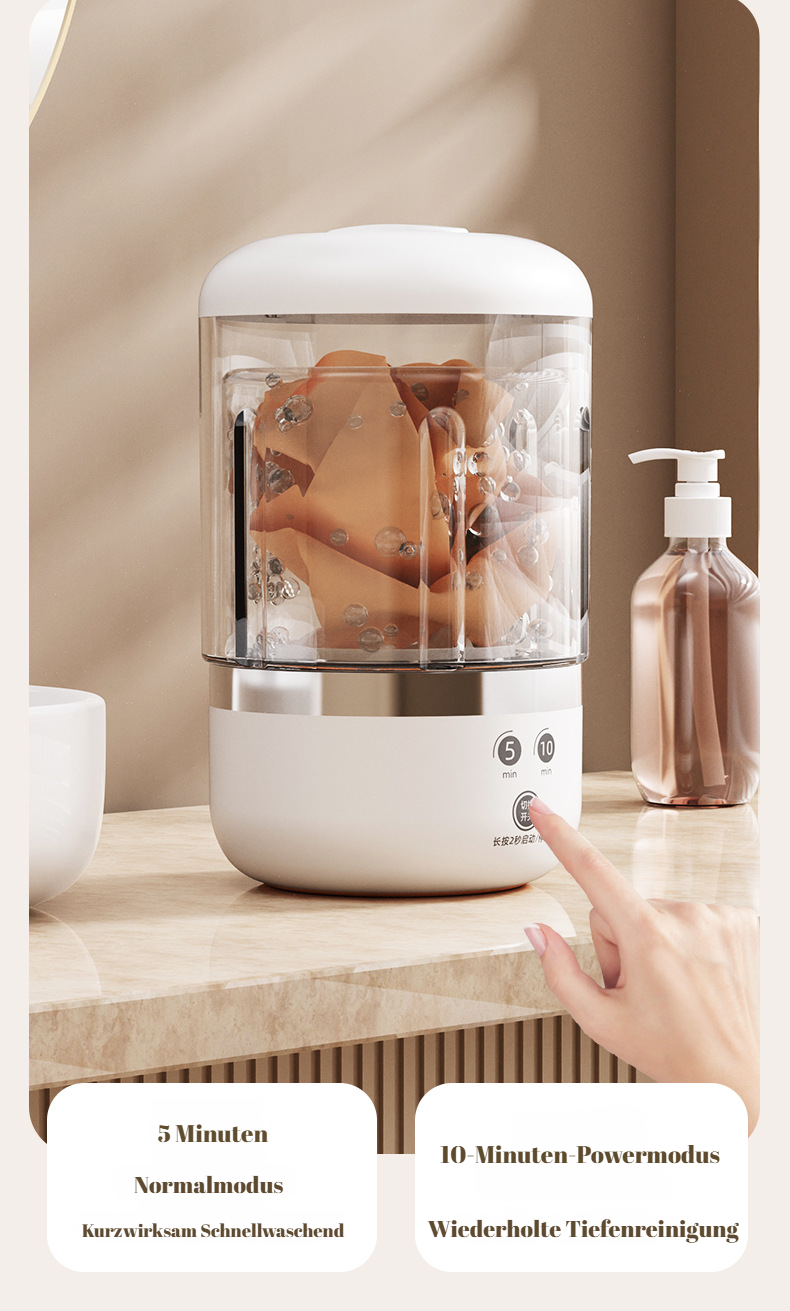 Praktische Waschmaschine mit langlebigem Akku