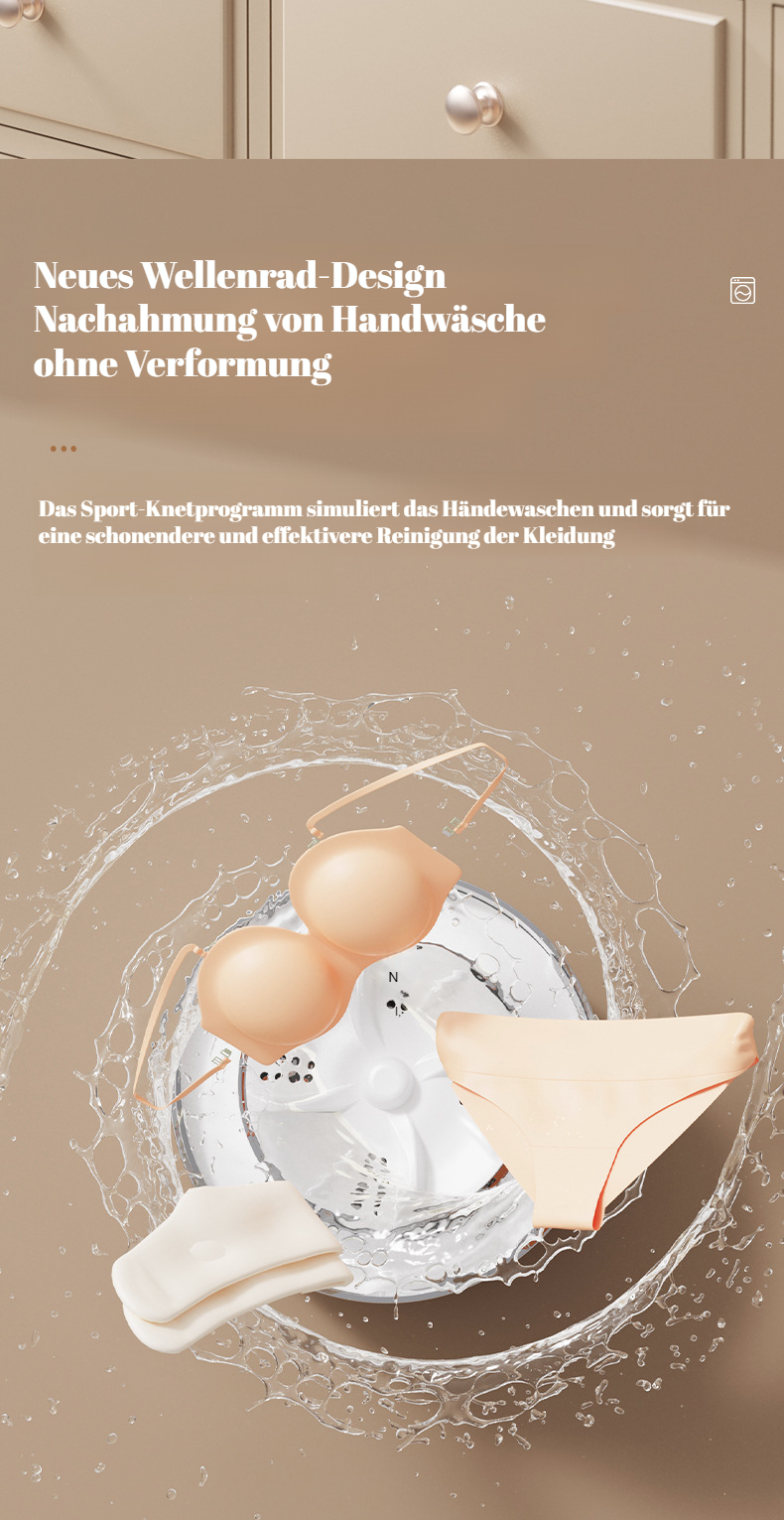 Kompakte Waschmaschine für Reisen und Camping