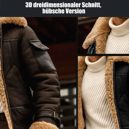 Herren Leder-Bomberjacke🧥 Eine Jacke statt drei! 🔥 Erleben Sie die Wärme und den Stil der italienischen Herren Leder-Bomberjacke aus echtem Leder und Wolle.