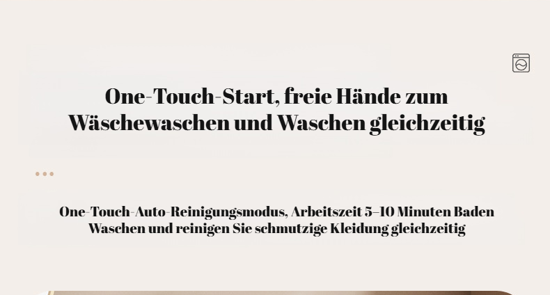 Leichte tragbare Waschmaschine mit moderner Technik