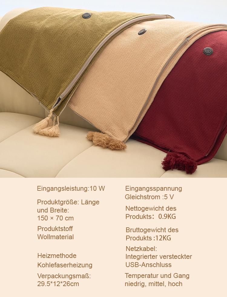 Graphen-Heizdecke🔥 Sekundenschnell warm dank Graphen! ✅ TÜV-sicher und superleicht für überall. Deine mobile Wohlfühl-Oase!