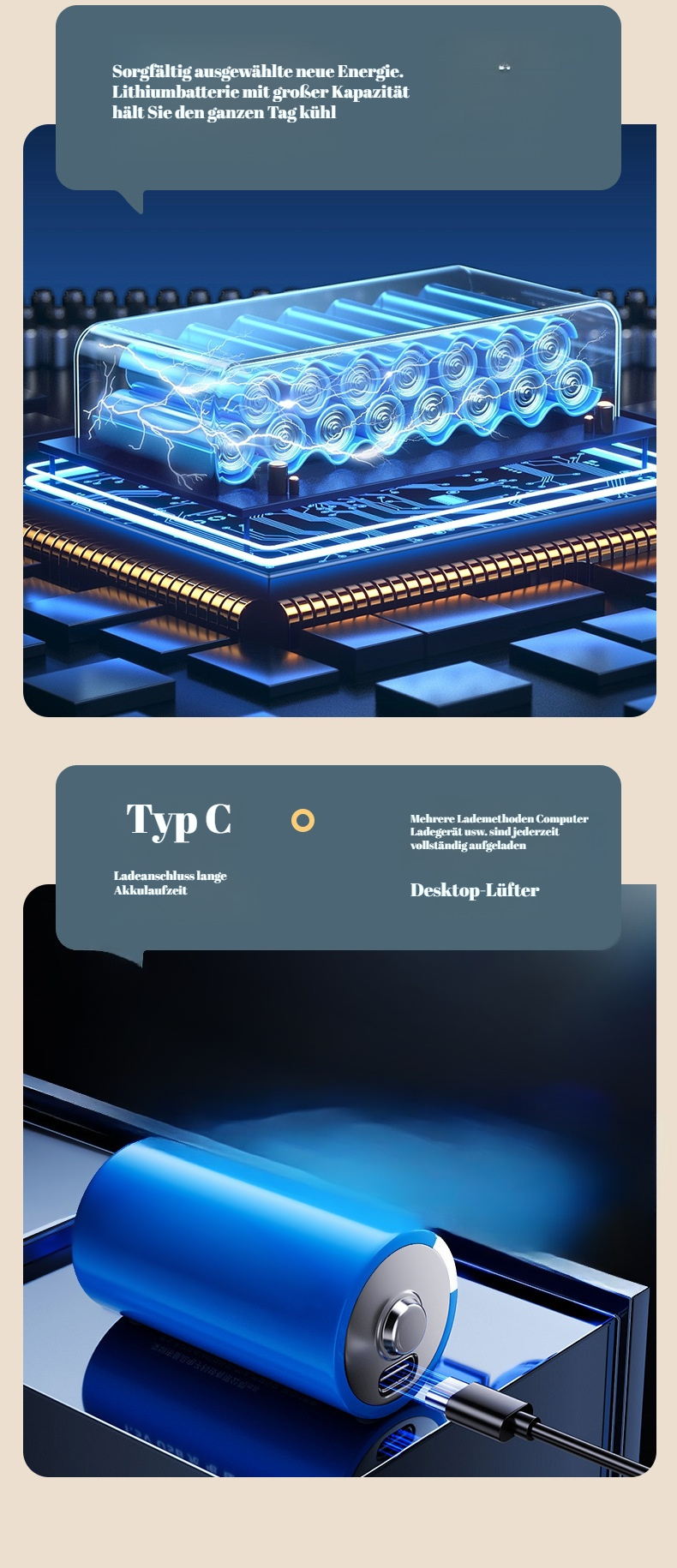 Ventilator mit Clipfunktion, Wandmontage und Nachtlicht – ideal für Kinderzimmer