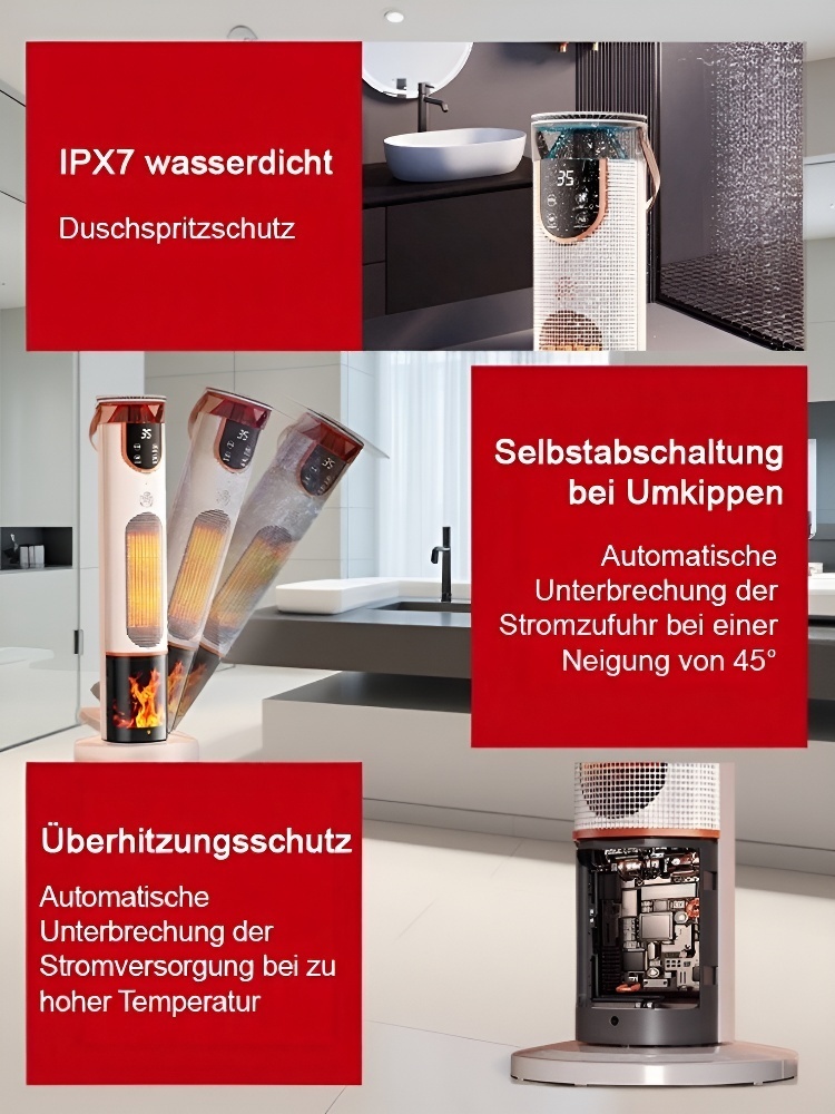 💰 Schluss mit hohen Heizkosten! ✨ Der „3 Tage nur 1 kWh: Heizer mit Echtholz-Optik, Luftbefeuchter und Display“ bringt stilvolle Wärme 🪵 und gesunde, feuchte Luft in Ihr Zuhause. ✅
