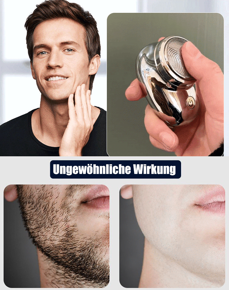 ✨【Diamantklinge】Wasserdichter Mini-Hochleistungsrasierer für Herren, Akkulaufzeit bis zu 2 Monate 🔋