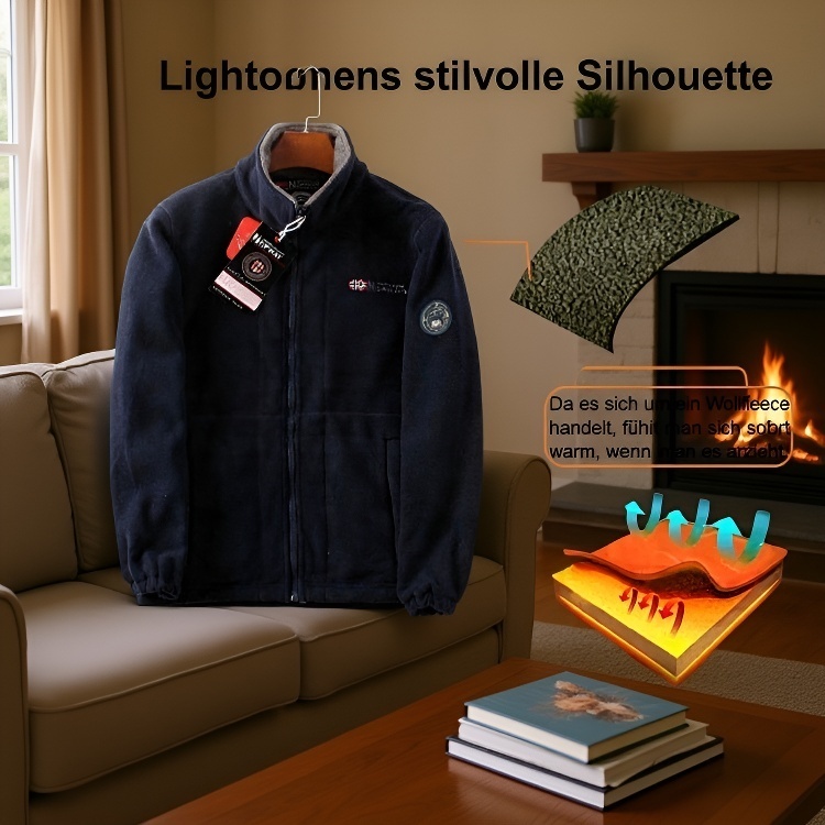 🧥🐑 Nie wieder frieren! Ihre „Export Norwegische einseitige doppelseitige Fleecejacke Herren“ - warm, schlank und wendbar. 🔥✨
