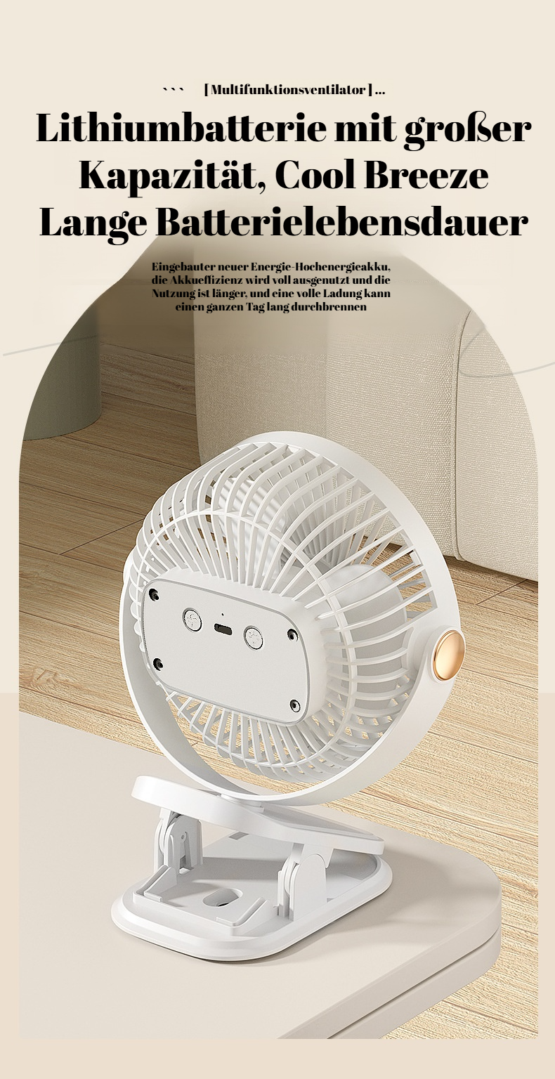 Energiesparender und leiser USB Ventilator für den täglichen Gebrauch