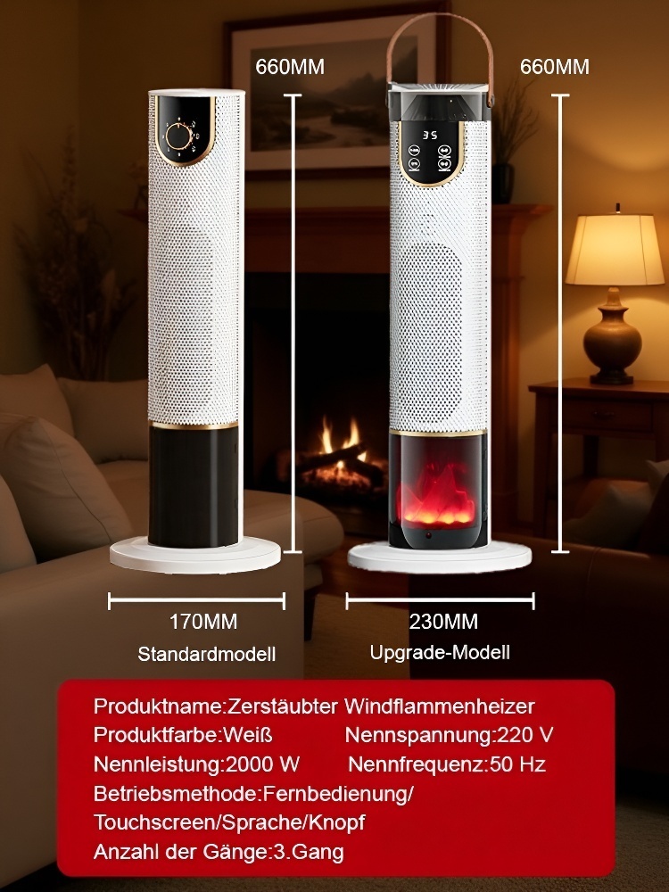 💰 Schluss mit hohen Heizkosten! ✨ Der „3 Tage nur 1 kWh: Heizer mit Echtholz-Optik, Luftbefeuchter und Display“ bringt stilvolle Wärme 🪵 und gesunde, feuchte Luft in Ihr Zuhause. ✅