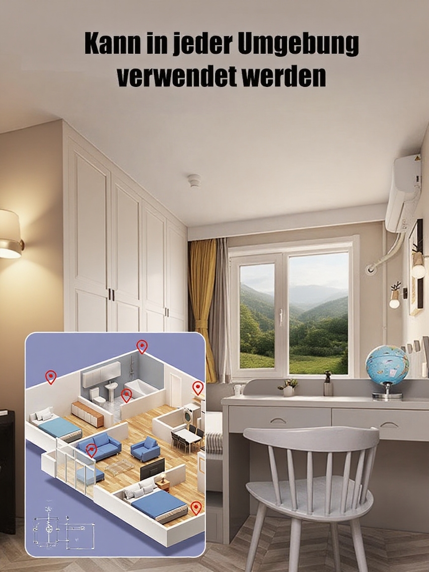 🔋 Eine Revolution in der Heimüberwachung: 6 Monate kabellose Nutzung ohne Stromkosten. Unsichtbar und stets wachsam.