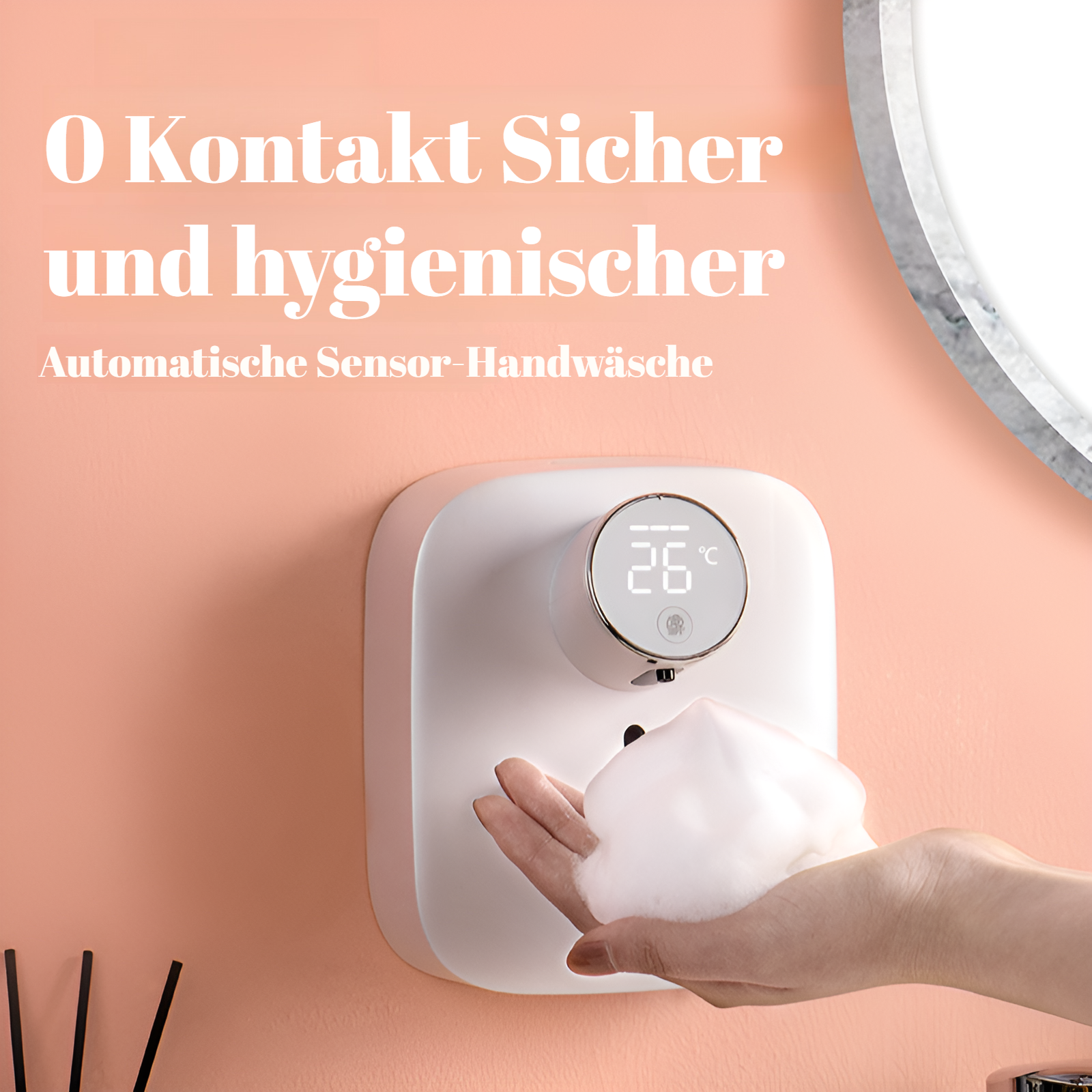 Intelligenter automatischer Handdesinfektionsspender zur Wandmontage für Haushalte
