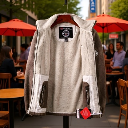 🧥🐑 Nie wieder frieren! Ihre „Export Norwegische einseitige doppelseitige Fleecejacke Herren“ - warm, schlank und wendbar. 🔥✨