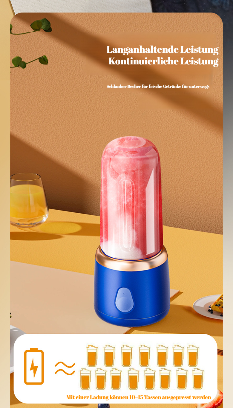 Einfach zu reinigender wiederaufladbarer Saftbecher