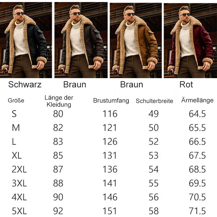 Herren Leder-Bomberjacke🧥 Eine Jacke statt drei! 🔥 Erleben Sie die Wärme und den Stil der italienischen Herren Leder-Bomberjacke aus echtem Leder und Wolle.