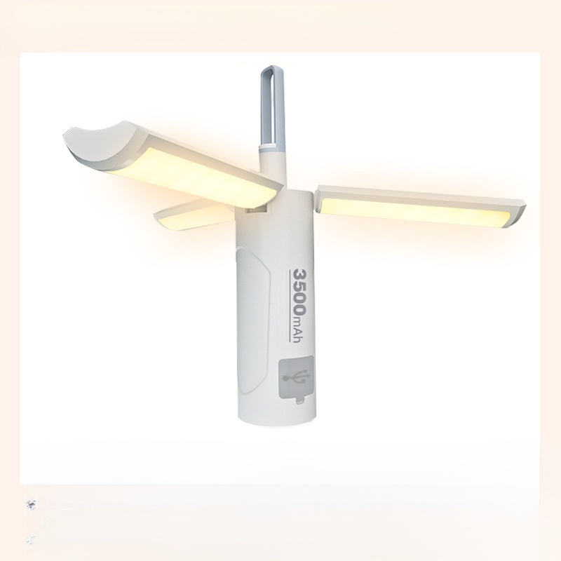 Multifunktionale magnetische tragbare Dreiblattleuchte Outdoor tragbare klappbare Campingleuchte Mul