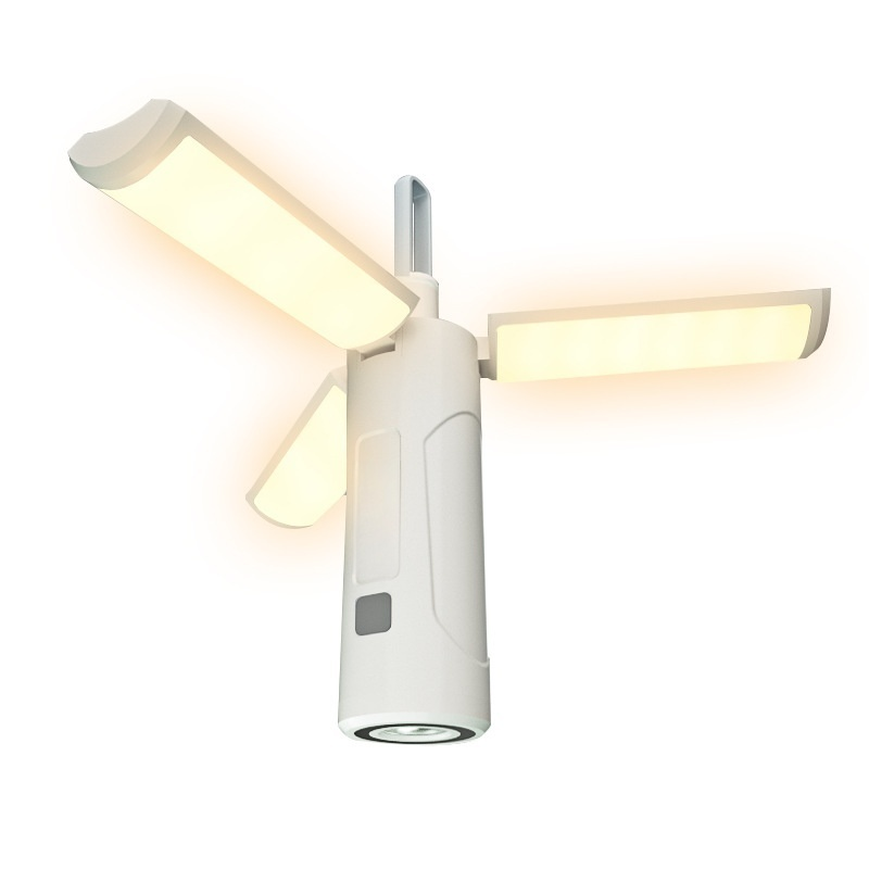 Multifunktionale magnetische tragbare Dreiblattleuchte Outdoor tragbare klappbare Campingleuchte Mul