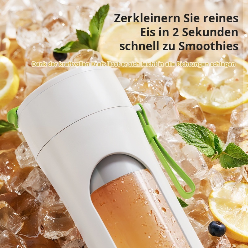 Tragbarer Saftbecher, 12-Blatt-Stahlmesser, Haushaltssaftbecher, Entsafter, kleiner multifunktionale