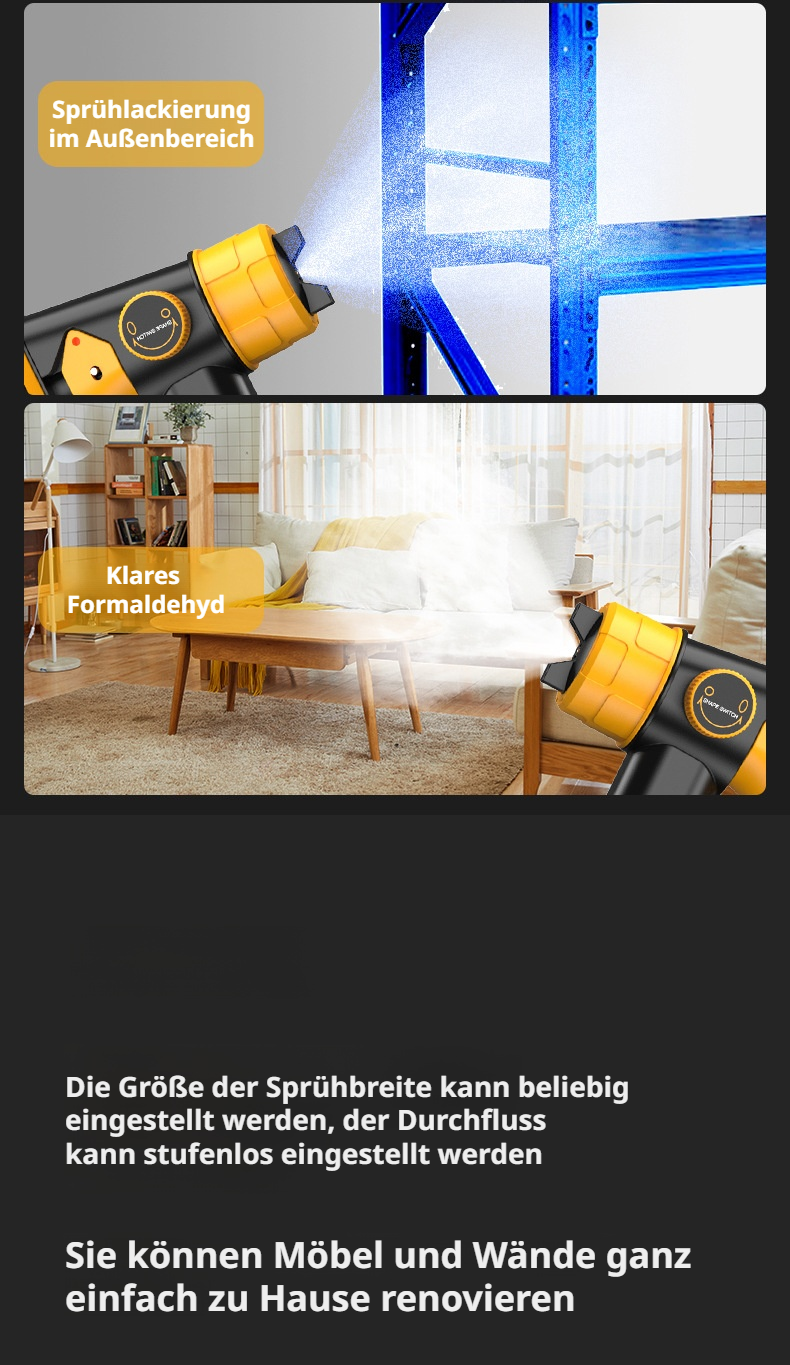 Vielseitige Farbsprühmaschine für Innen- und Außenbereich