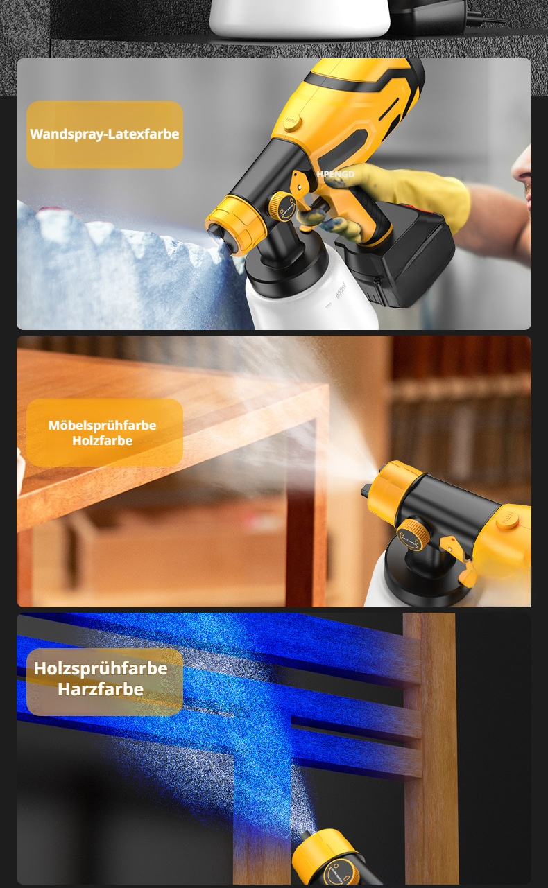 Ergonomische elektrische Spritzpistole für Wandfarbe