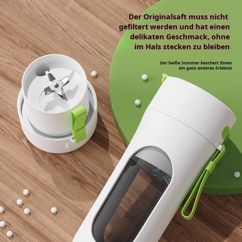 Tragbarer Saftbecher, 12-Blatt-Stahlmesser, Haushaltssaftbecher, Entsafter, kleiner multifunktionale