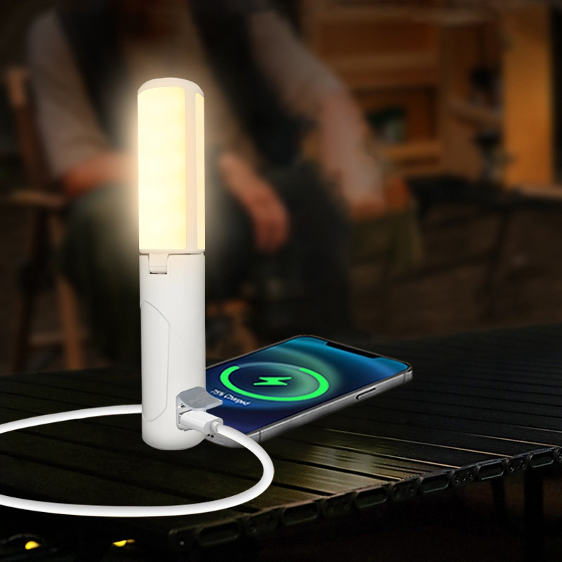 Multifunktionale magnetische tragbare Dreiblattleuchte Outdoor tragbare klappbare Campingleuchte Mul