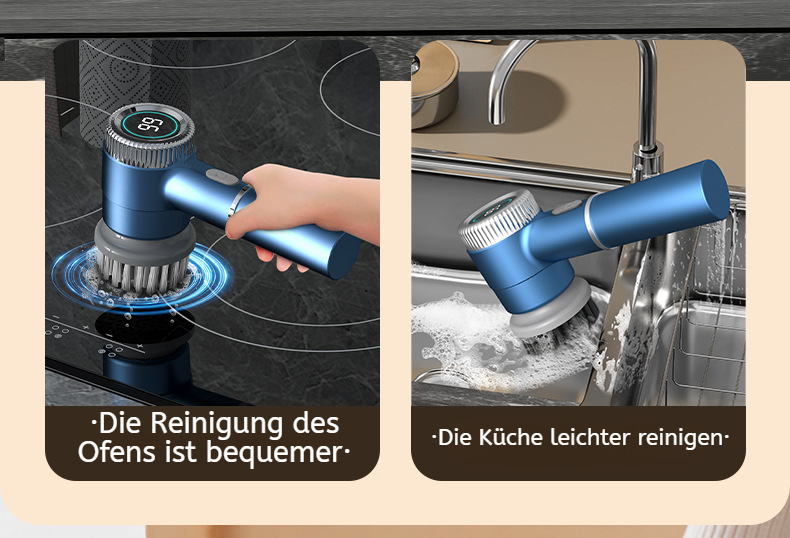 Leistungsstarke elektrische K&uuml;chenreinigung mit Wechselkopf