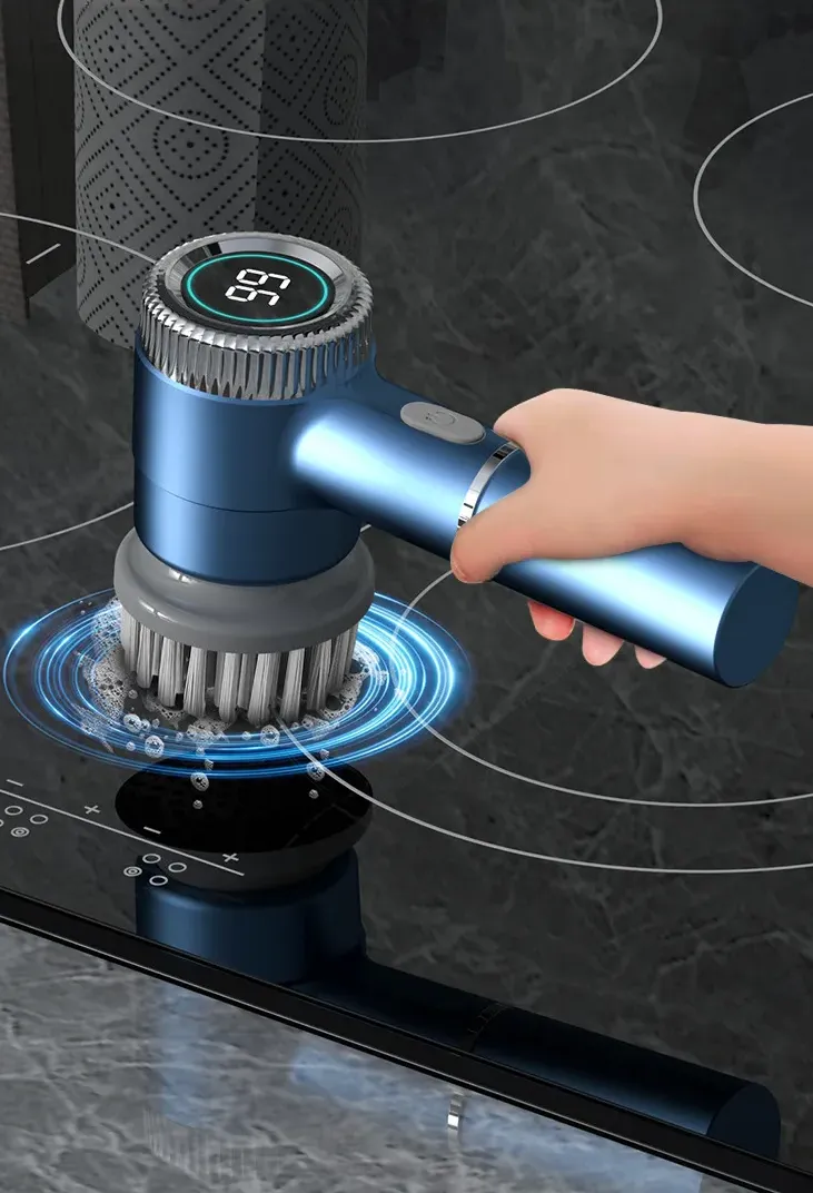 Drahtlose Topfwaschb&uuml;rste mit ergonomischem Griff