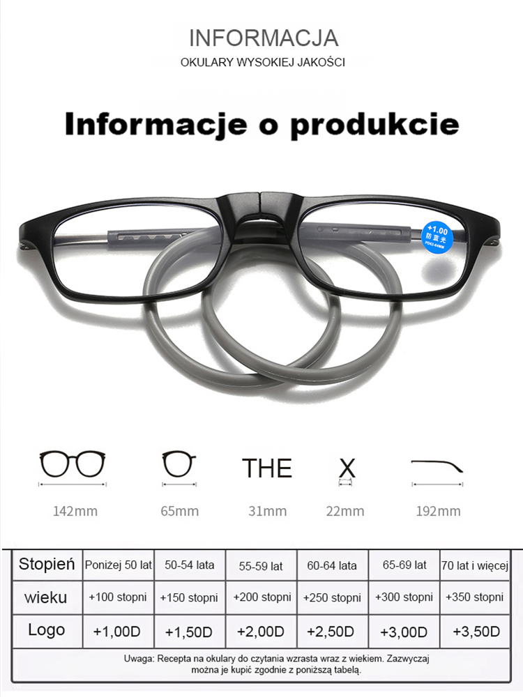 Nie obawiaj się zgubić przenośnych okularów do czytania z magnesem.