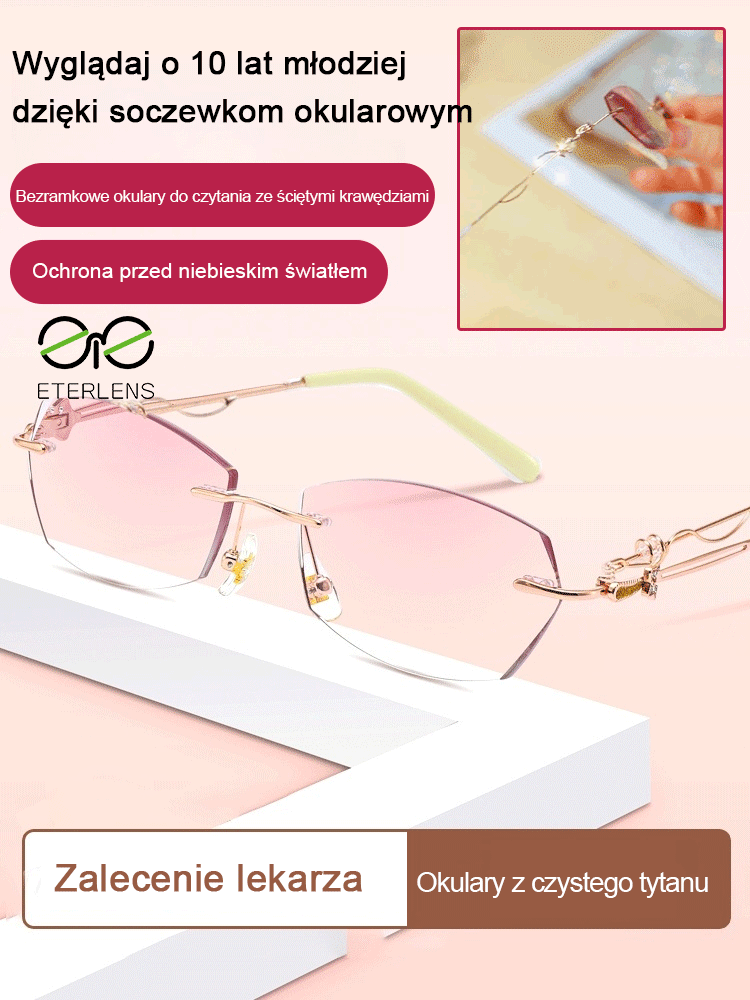 【✨-7,00D~+7,00D Autozoom dla widzenia z bliska i z daleka✨】Eleganckie okulary do czytania bez oprawek✨Drugi produkt kosztuje tylko 20 złotych!