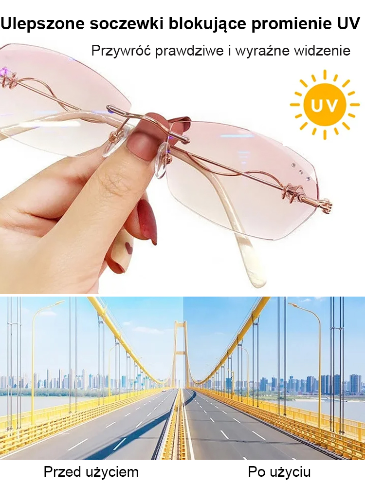 【✨-7,00D~+7,00D Autozoom dla widzenia z bliska i z daleka✨】Eleganckie okulary do czytania bez oprawek✨Drugi produkt kosztuje tylko 20 złotych!