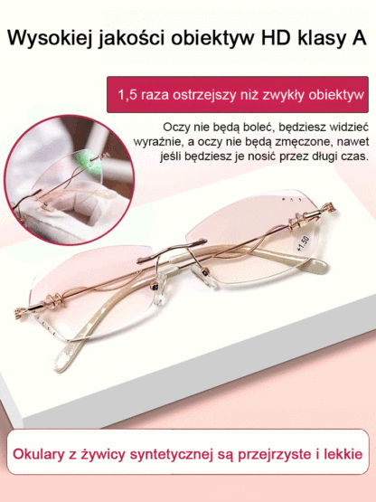 【✨-7,00D~+7,00D Autozoom dla widzenia z bliska i z daleka✨】Eleganckie okulary do czytania bez oprawek✨Drugi produkt kosztuje tylko 20 złotych!