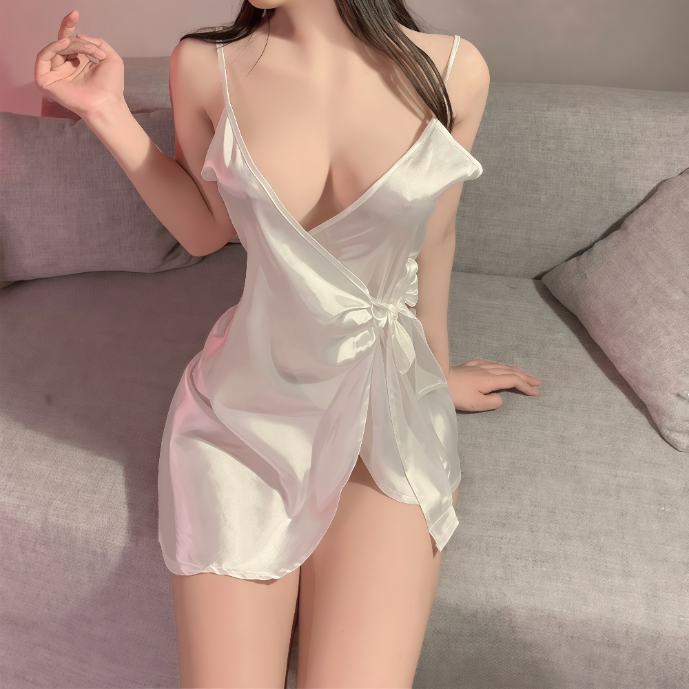 SD-GIFT I  Pure Desire Deep V Slip Dress