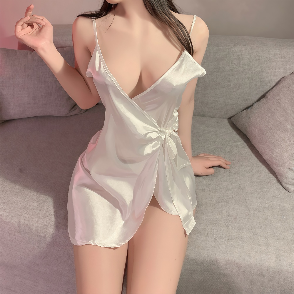 SD-GIFT I  Pure Desire Deep V Slip Dress