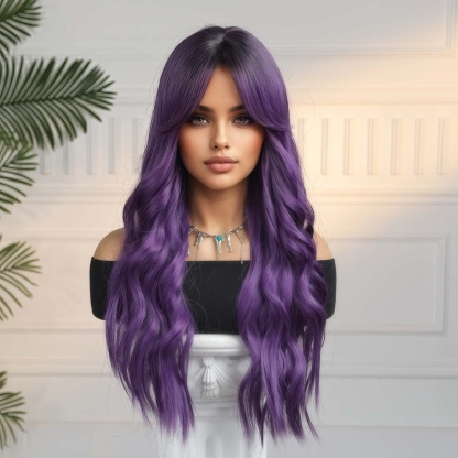 SD-GIFT I Purple Long Straight Sex Doll Hair