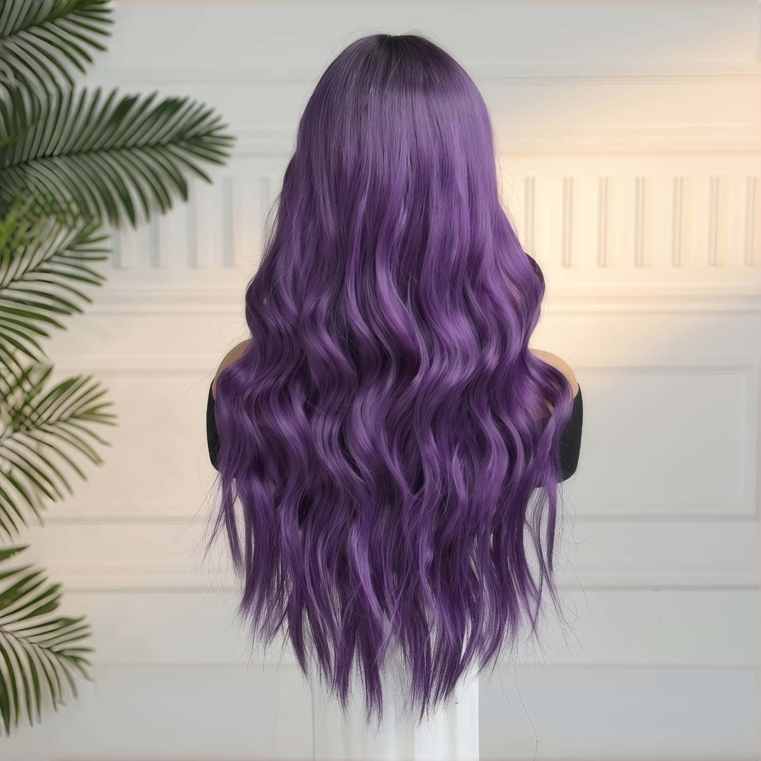 SD-GIFT I Purple Long Straight Sex Doll Hair