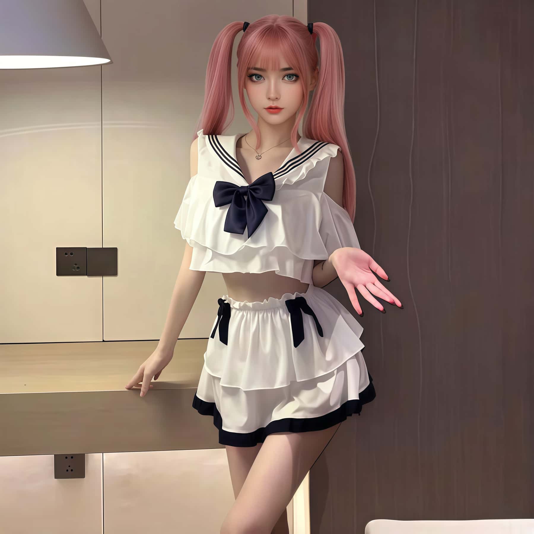 SD-GIFT I Elegant White Bow Outfit 