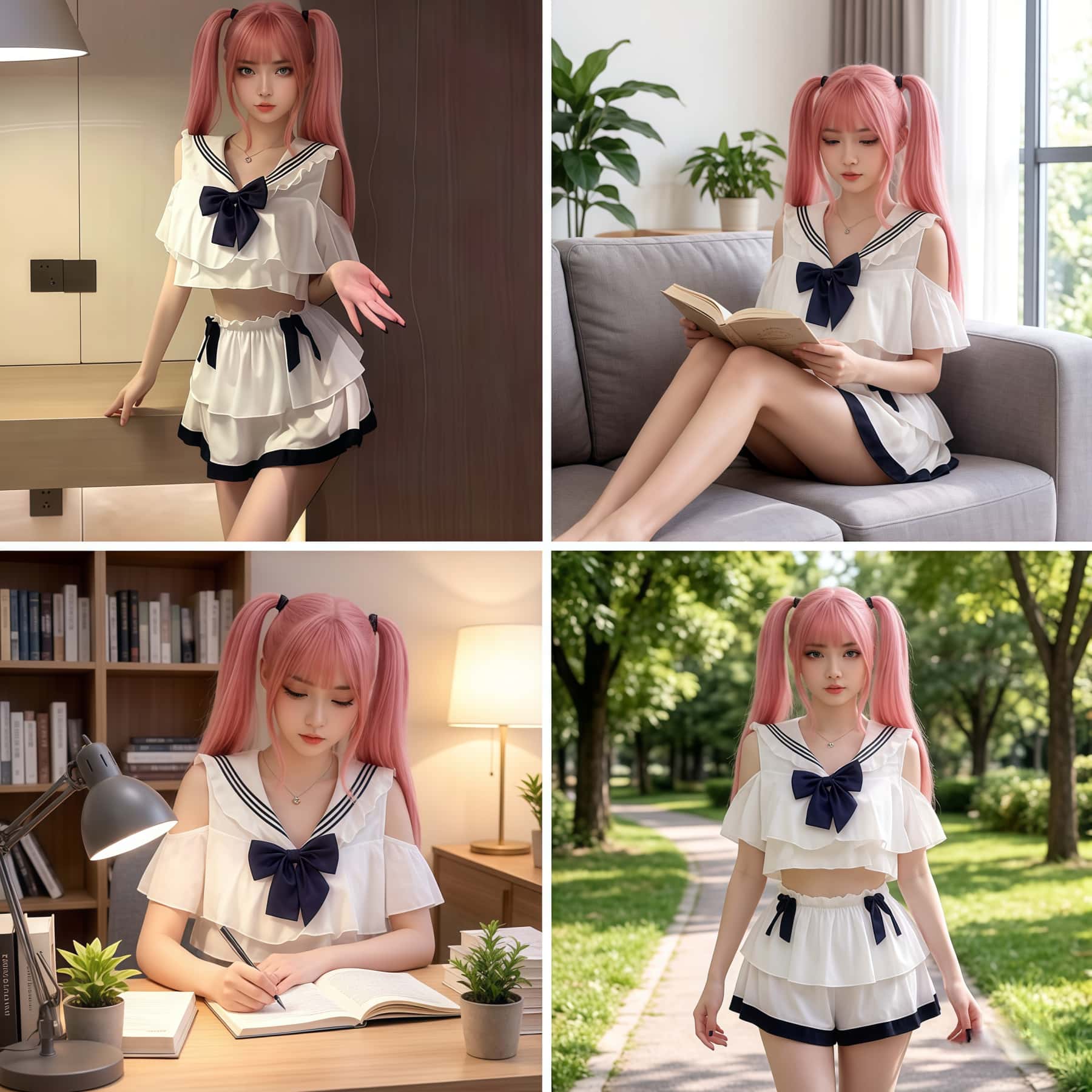 SD-GIFT I Elegant White Bow Outfit 