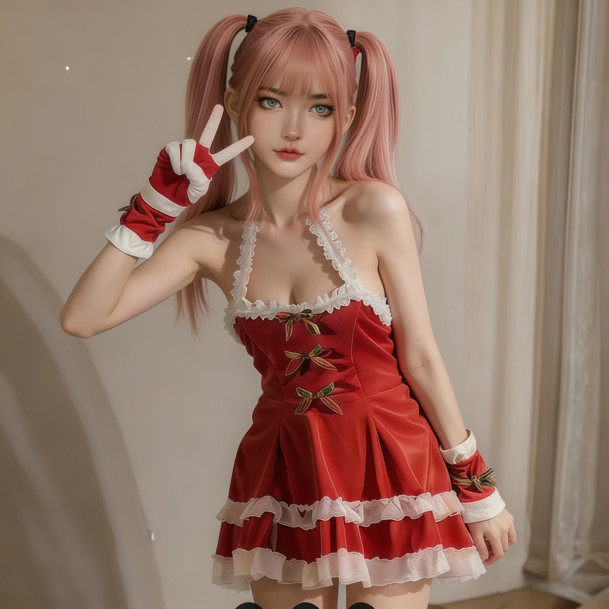 SD-GIFT I Sexy Christmas Strapless Backless Costume 