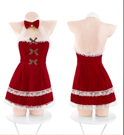 SD-GIFT I Sexy Christmas Strapless Backless Costume 